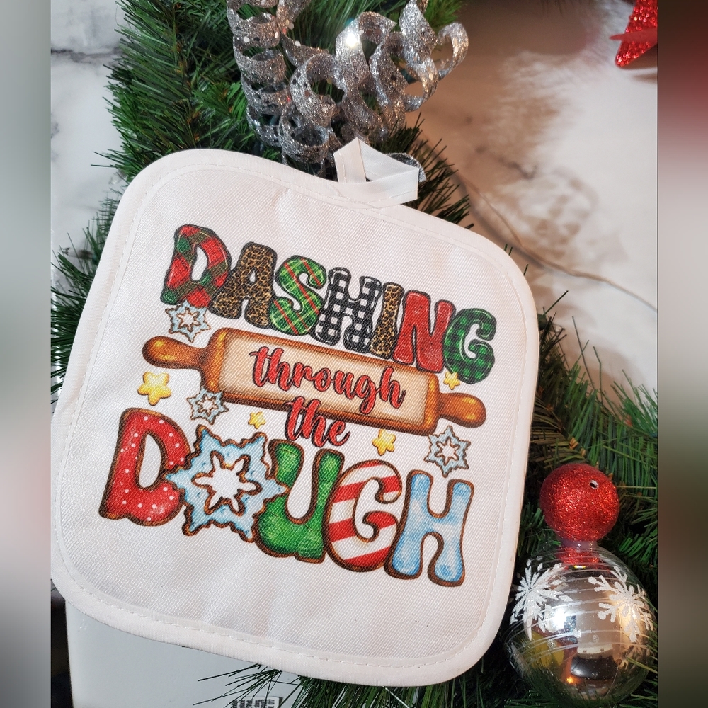 Dashing through the Dough Hot Pad Pot Holder